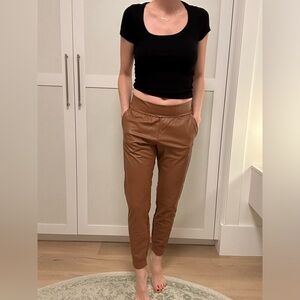 Faux Leather Commando Pants